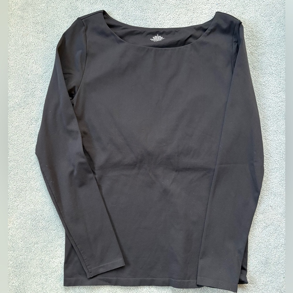 Black microfiber long sleeve